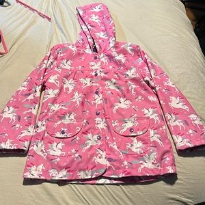 Hatley size 8 raincoat unicorn